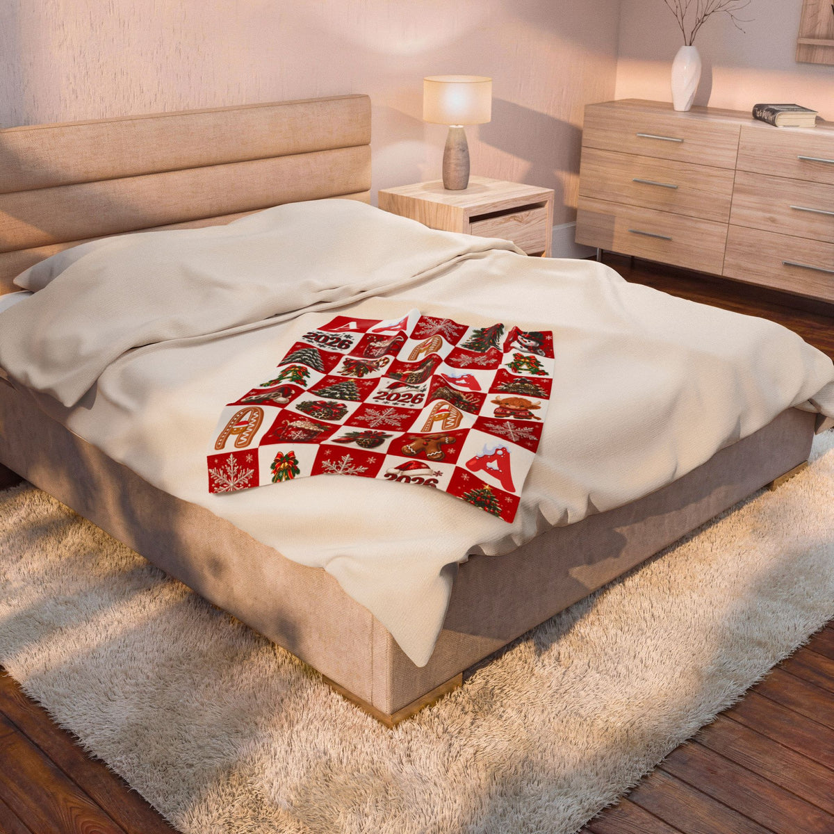 2026 Christmas Holiday Velveteen Plush Blanket