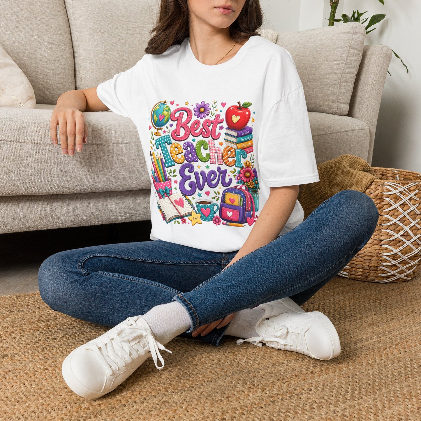 Best Teacher Ever T-Shirt — Colorful Teacher Appreciation Gift