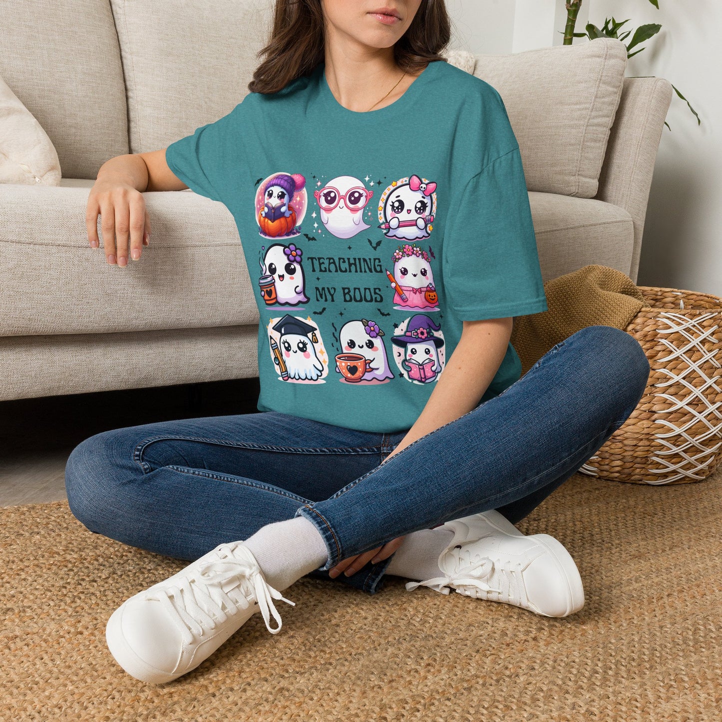 Cute Halloween Ghosts Teaching T-Shirt | Teacher Boo Classroom