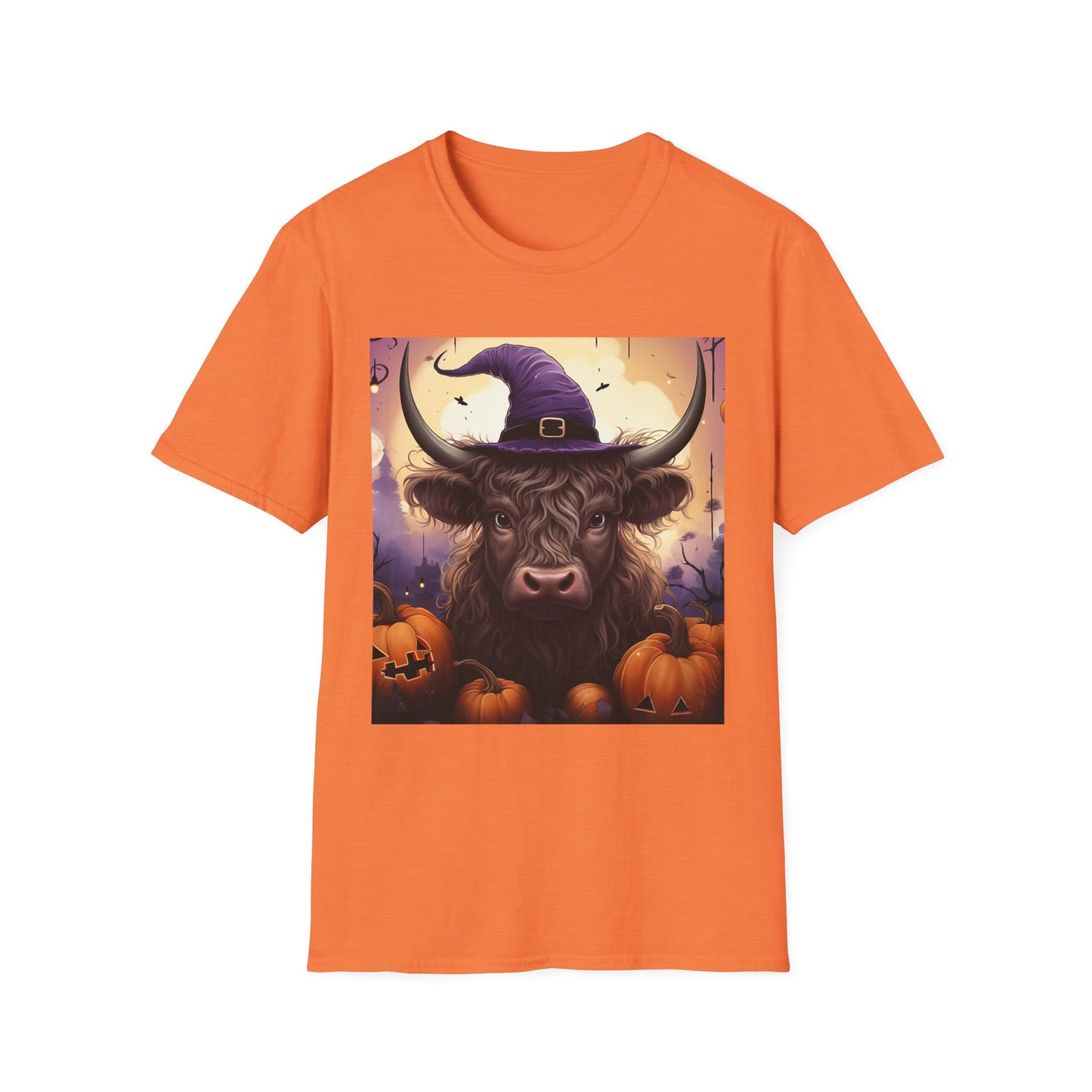 Highland Cow Witch Halloween T-Shirt