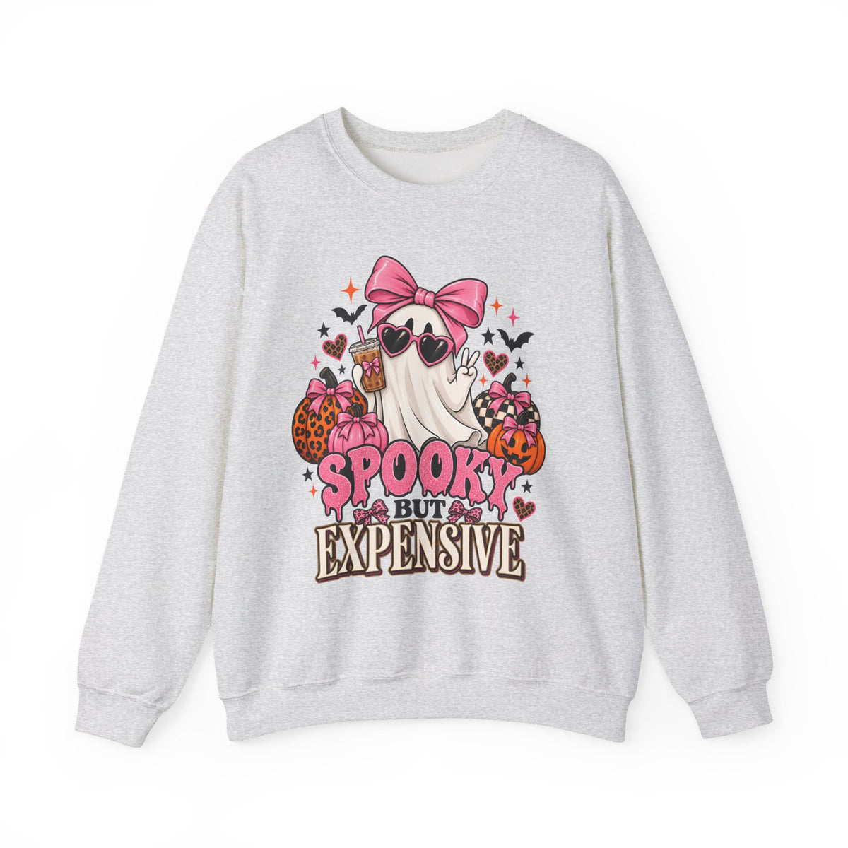 Spooky But Expensive Halloween Sweatshirt | Cute Ghost & Bow Crewneck | Girly Spooky Season Sweatshirt | Halloween Gift