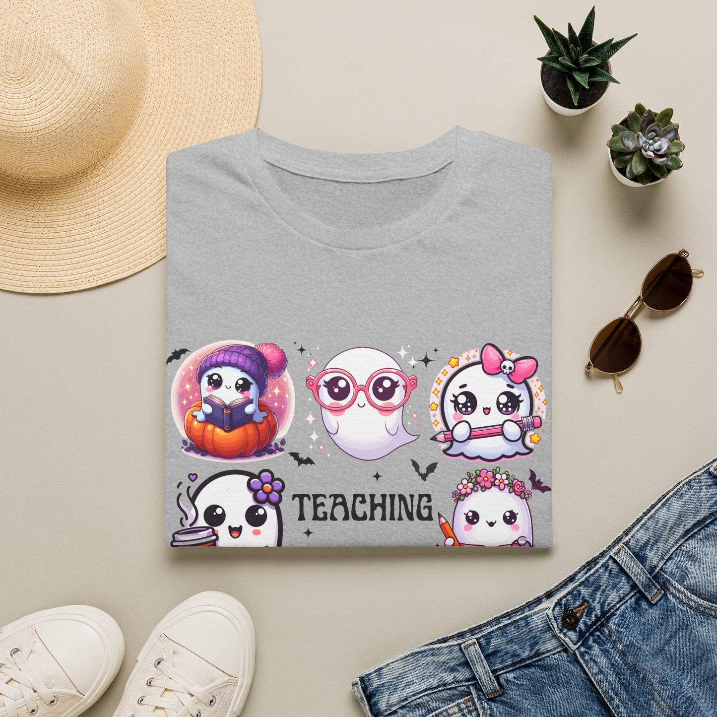 Cute Halloween Ghosts Teaching T-Shirt | Teacher Boo Classroom