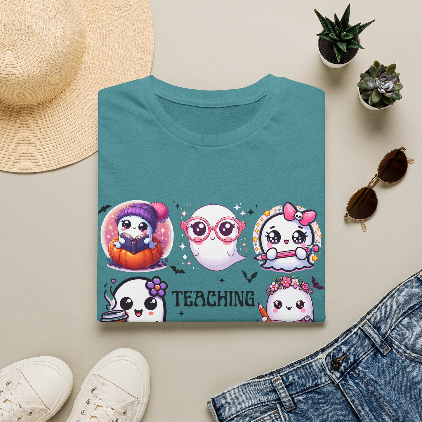 Cute Halloween Ghosts Teaching T-Shirt | Teacher Boo Classroom