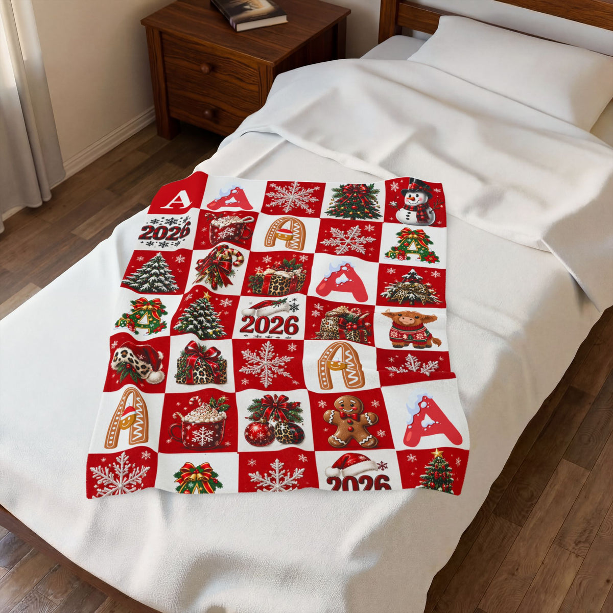 2026 Christmas Holiday Velveteen Plush Blanket