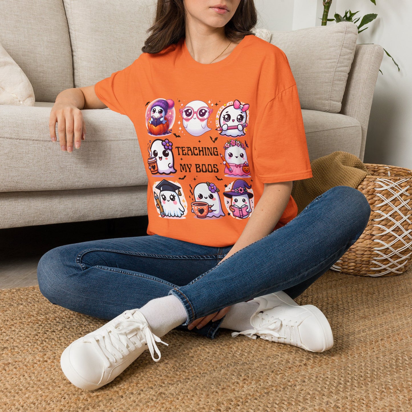 Cute Halloween Ghosts Teaching T-Shirt | Teacher Boo Classroom