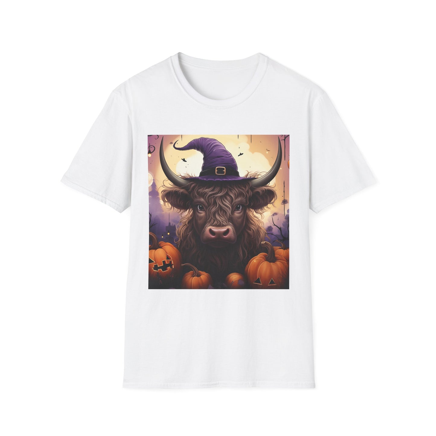 Highland Cow Witch Halloween T-Shirt