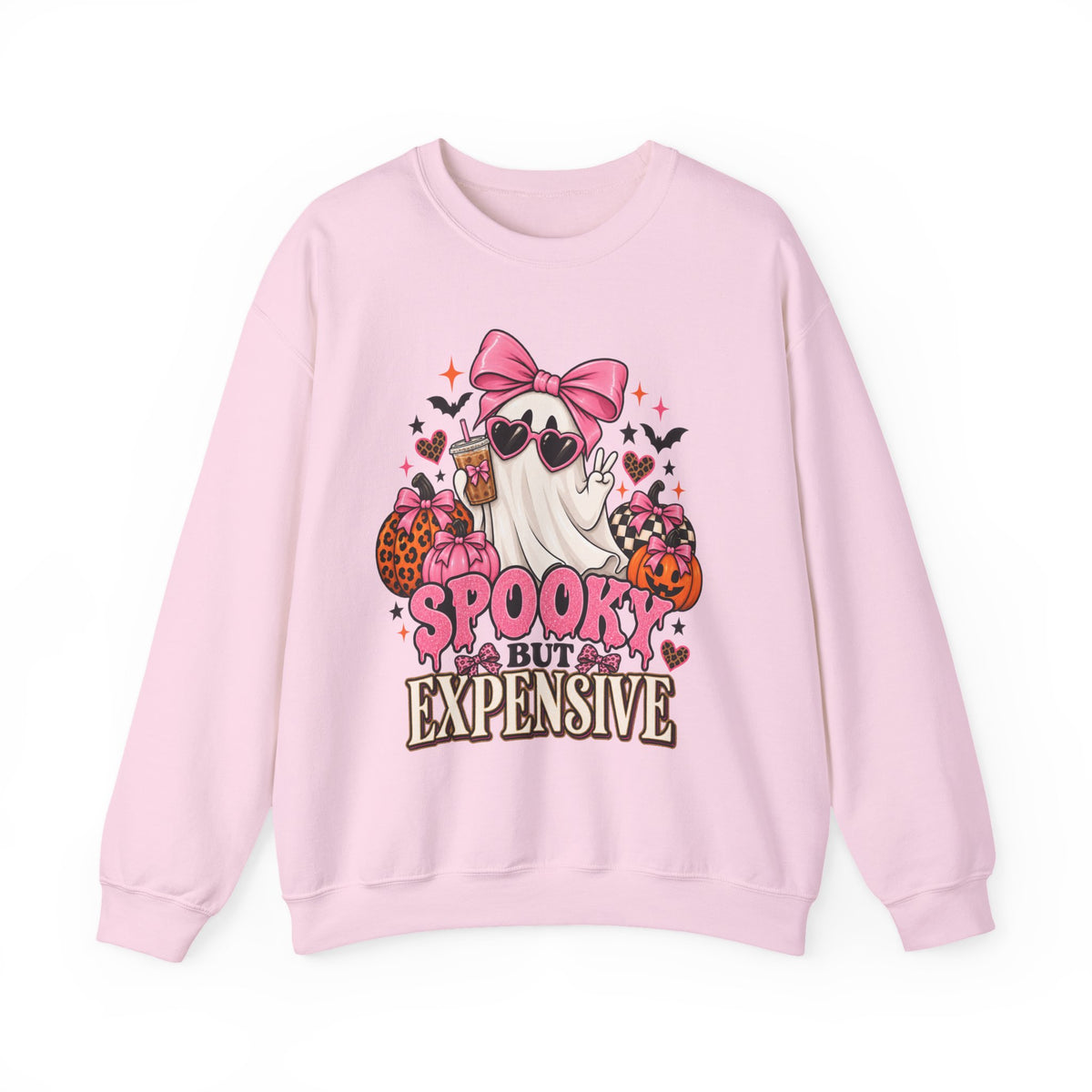 Spooky But Expensive Halloween Sweatshirt | Cute Ghost & Bow Crewneck | Girly Spooky Season Sweatshirt | Halloween Gift