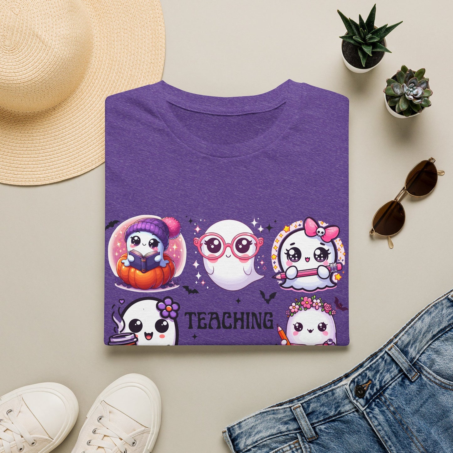 Cute Halloween Ghosts Teaching T-Shirt | Teacher Boo Classroom