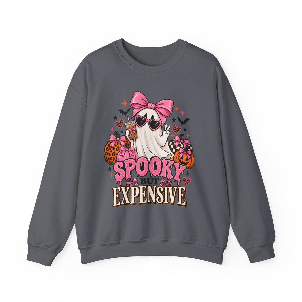 Spooky But Expensive Halloween Sweatshirt | Cute Ghost & Bow Crewneck | Girly Spooky Season Sweatshirt | Halloween Gift