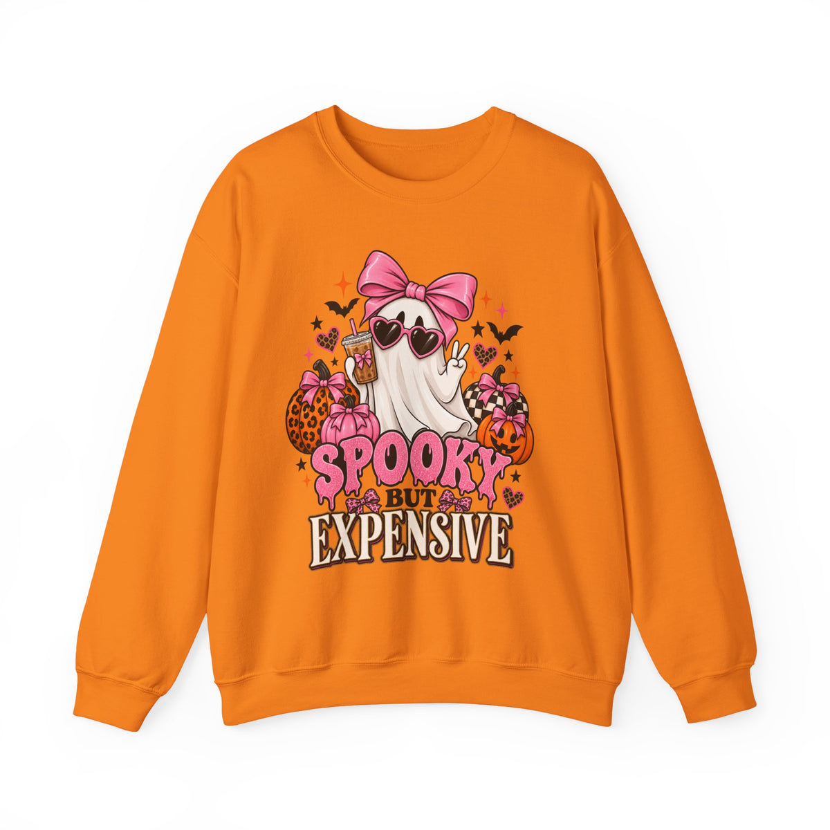 Spooky But Expensive Halloween Sweatshirt | Cute Ghost & Bow Crewneck | Girly Spooky Season Sweatshirt | Halloween Gift