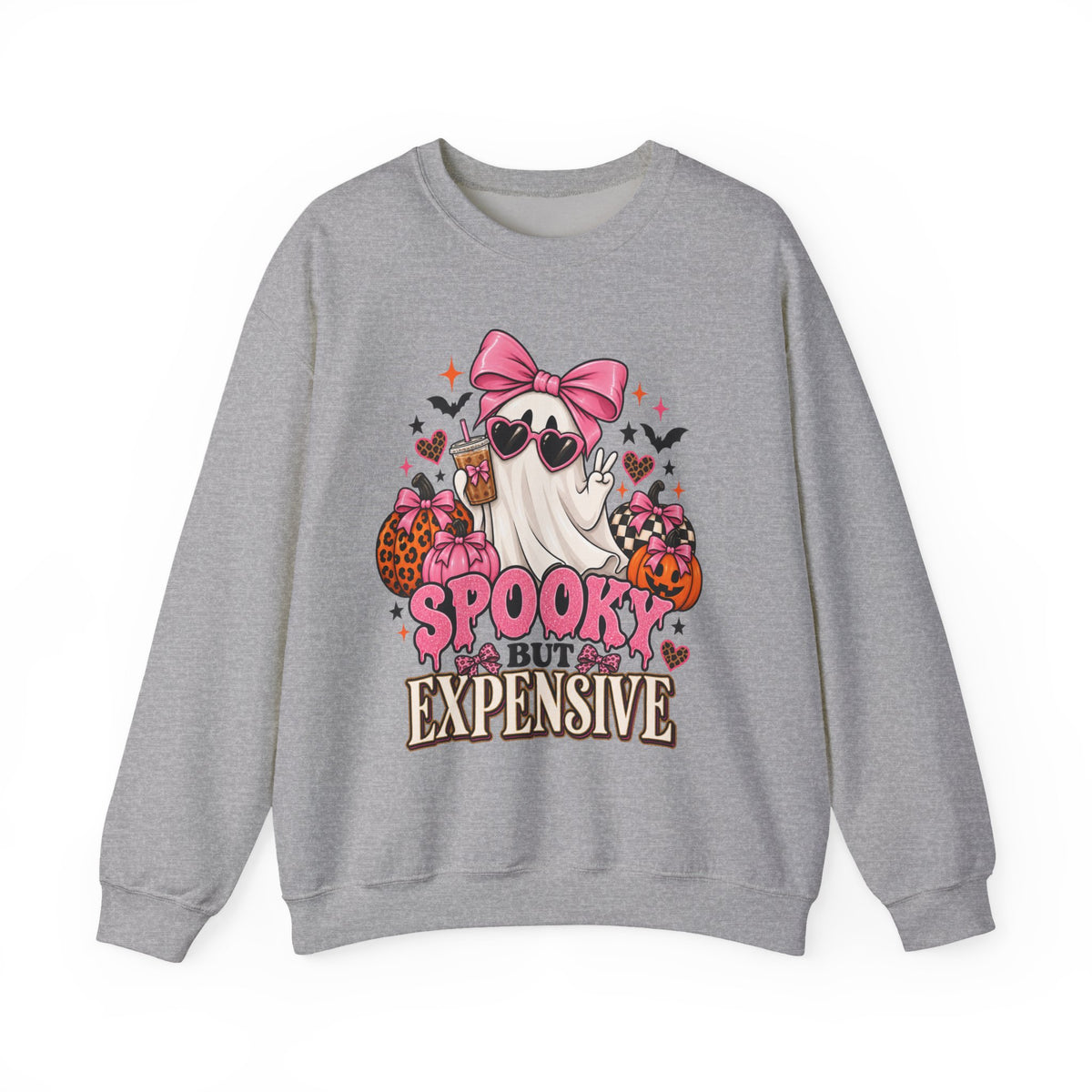 Spooky But Expensive Halloween Sweatshirt | Cute Ghost & Bow Crewneck | Girly Spooky Season Sweatshirt | Halloween Gift