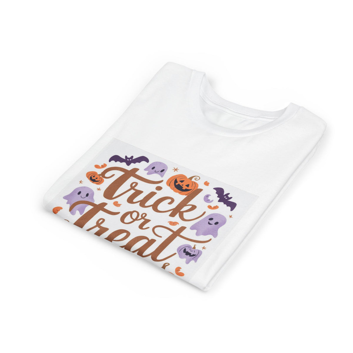 Kids' Halloween Tee — "Trick or Treat" Pumpkin & Ghost Graphic