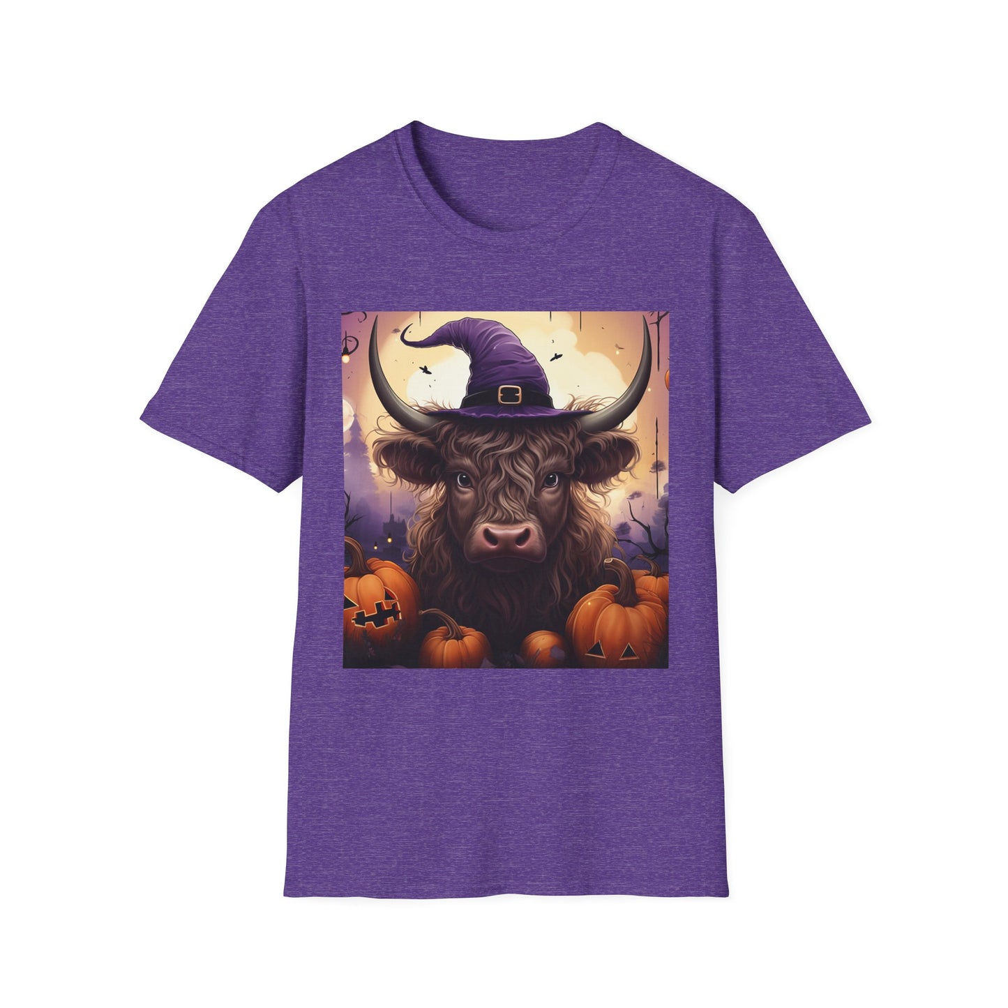 Highland Cow Witch Halloween T-Shirt