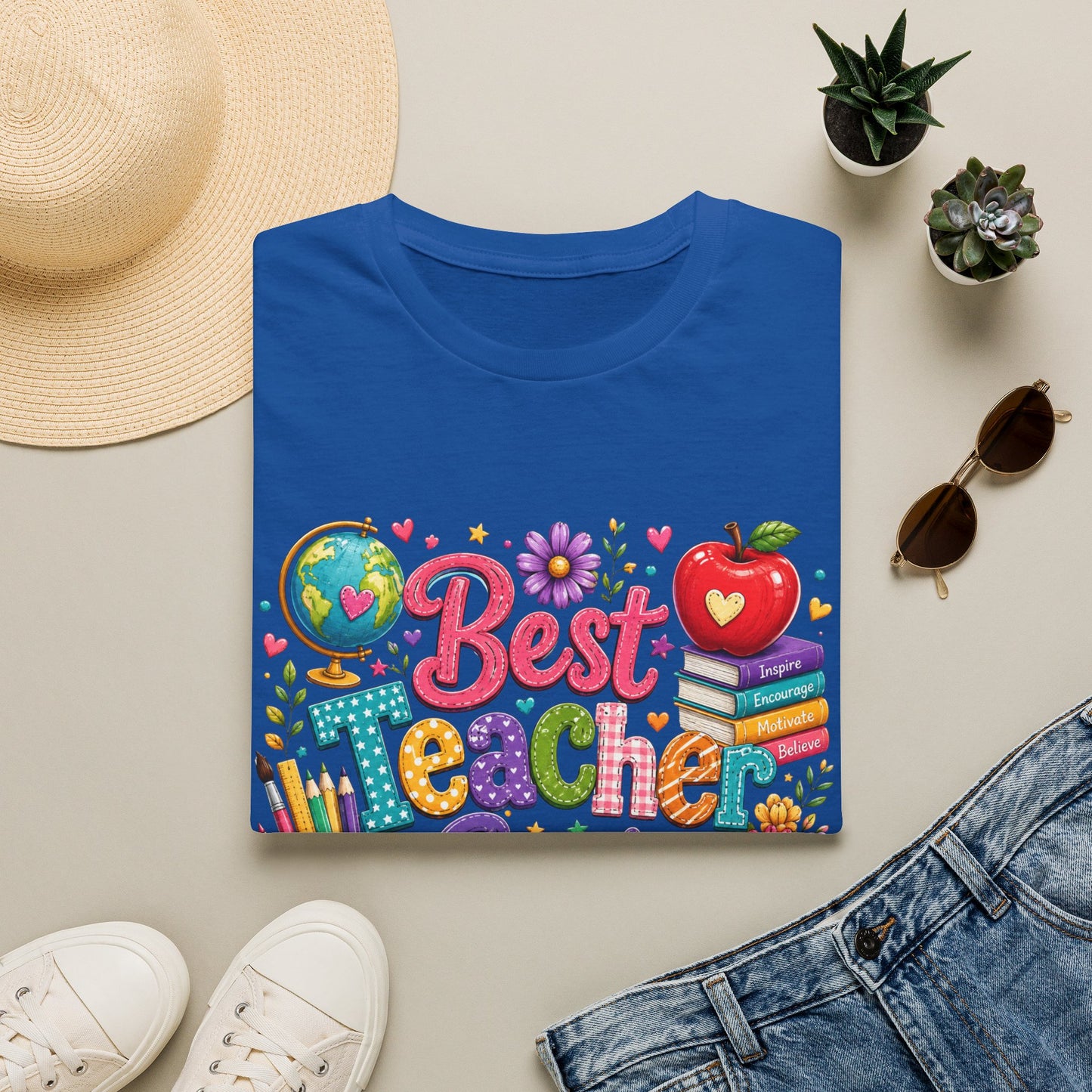 Best Teacher Ever T-Shirt — Colorful Teacher Appreciation Gift