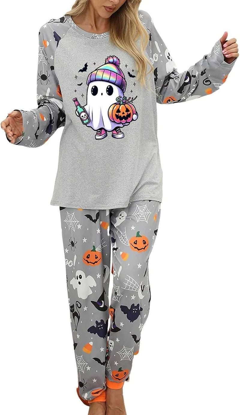 Spooky Ghost Halloween Pajama Set