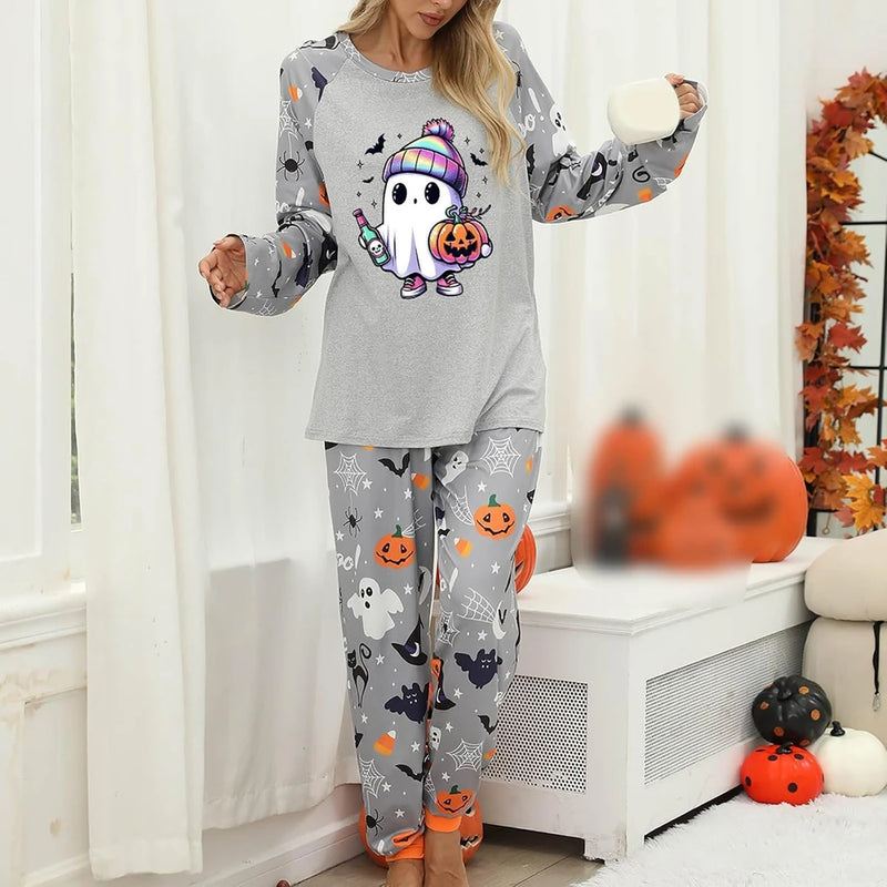 Spooky Ghost Halloween Pajama Set