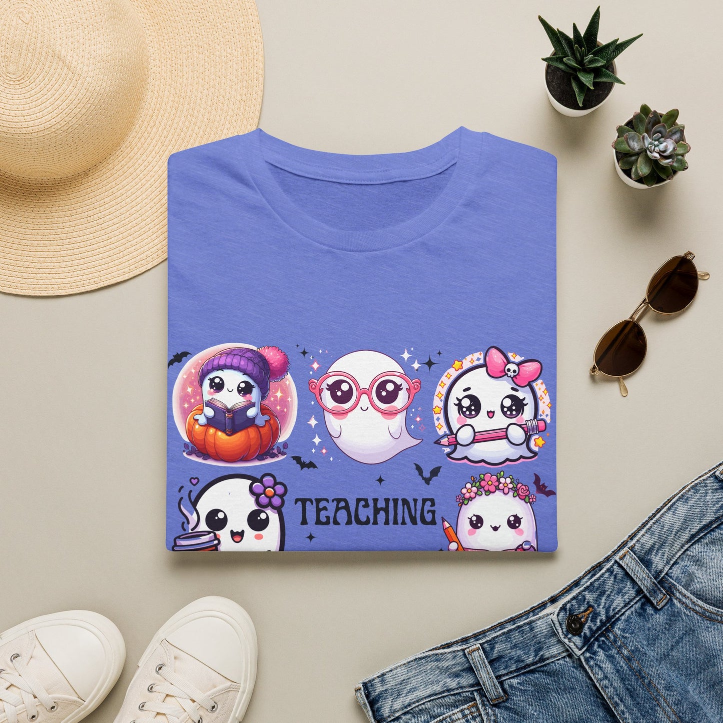 Cute Halloween Ghosts Teaching T-Shirt | Teacher Boo Classroom