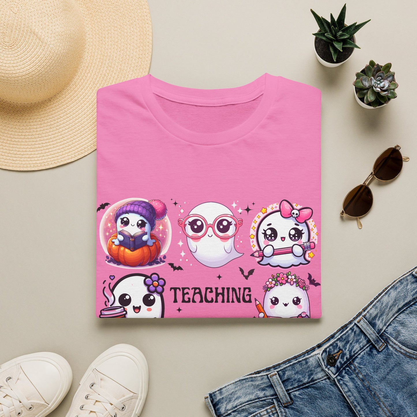 Cute Halloween Ghosts Teaching T-Shirt | Teacher Boo Classroom