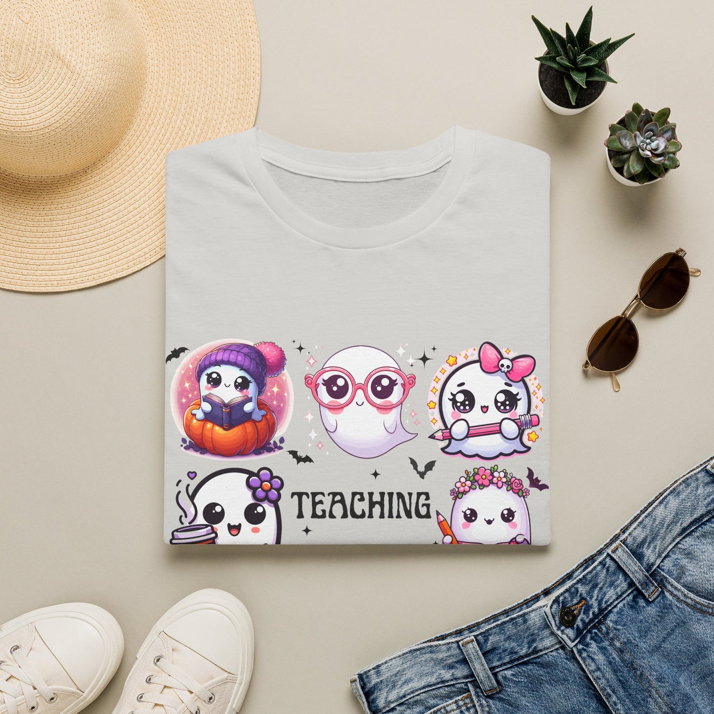 Cute Halloween Ghosts Teaching T-Shirt | Teacher Boo Classroom