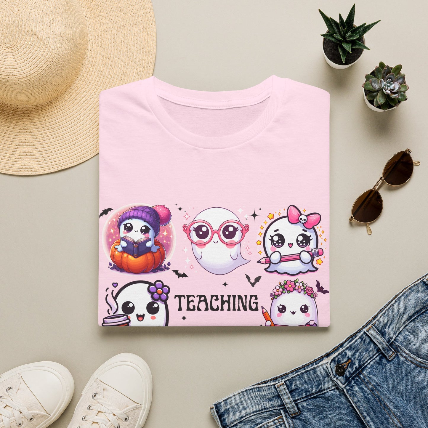 Cute Halloween Ghosts Teaching T-Shirt | Teacher Boo Classroom