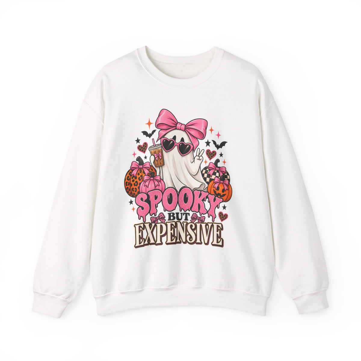Spooky But Expensive Halloween Sweatshirt | Cute Ghost & Bow Crewneck | Girly Spooky Season Sweatshirt | Halloween Gift