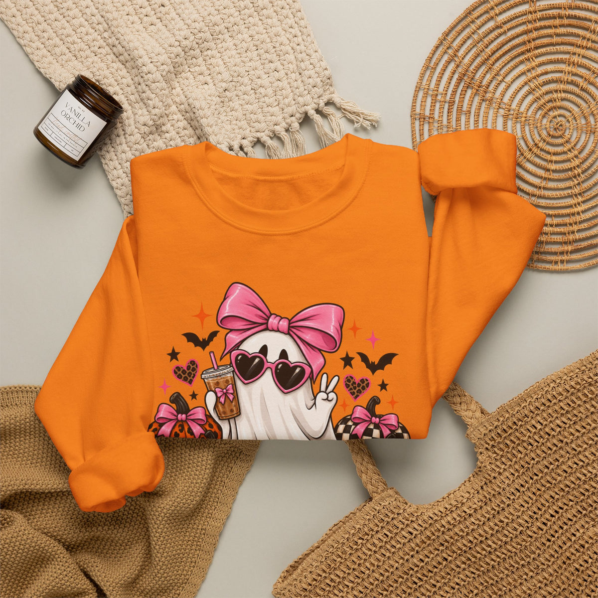 Spooky But Expensive Halloween Sweatshirt | Cute Ghost & Bow Crewneck | Girly Spooky Season Sweatshirt | Halloween Gift