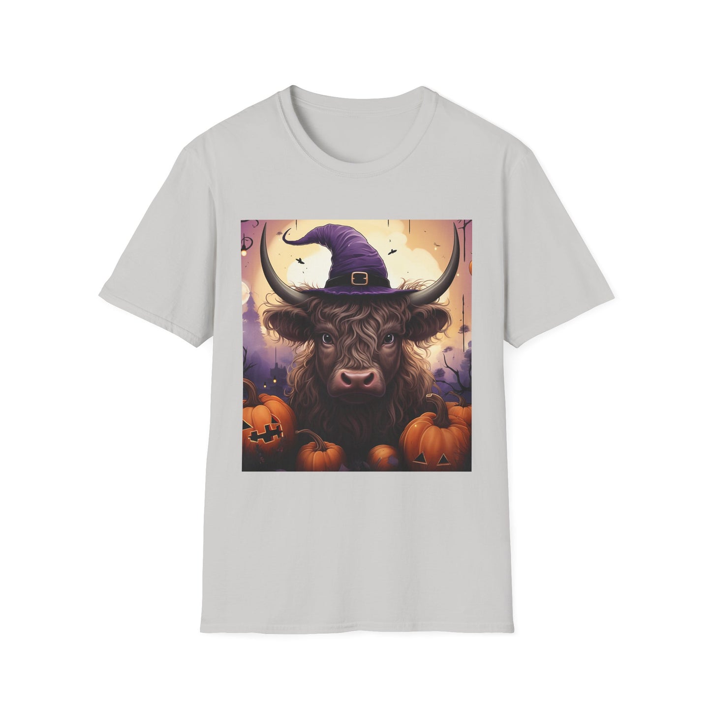Highland Cow Witch Halloween T-Shirt