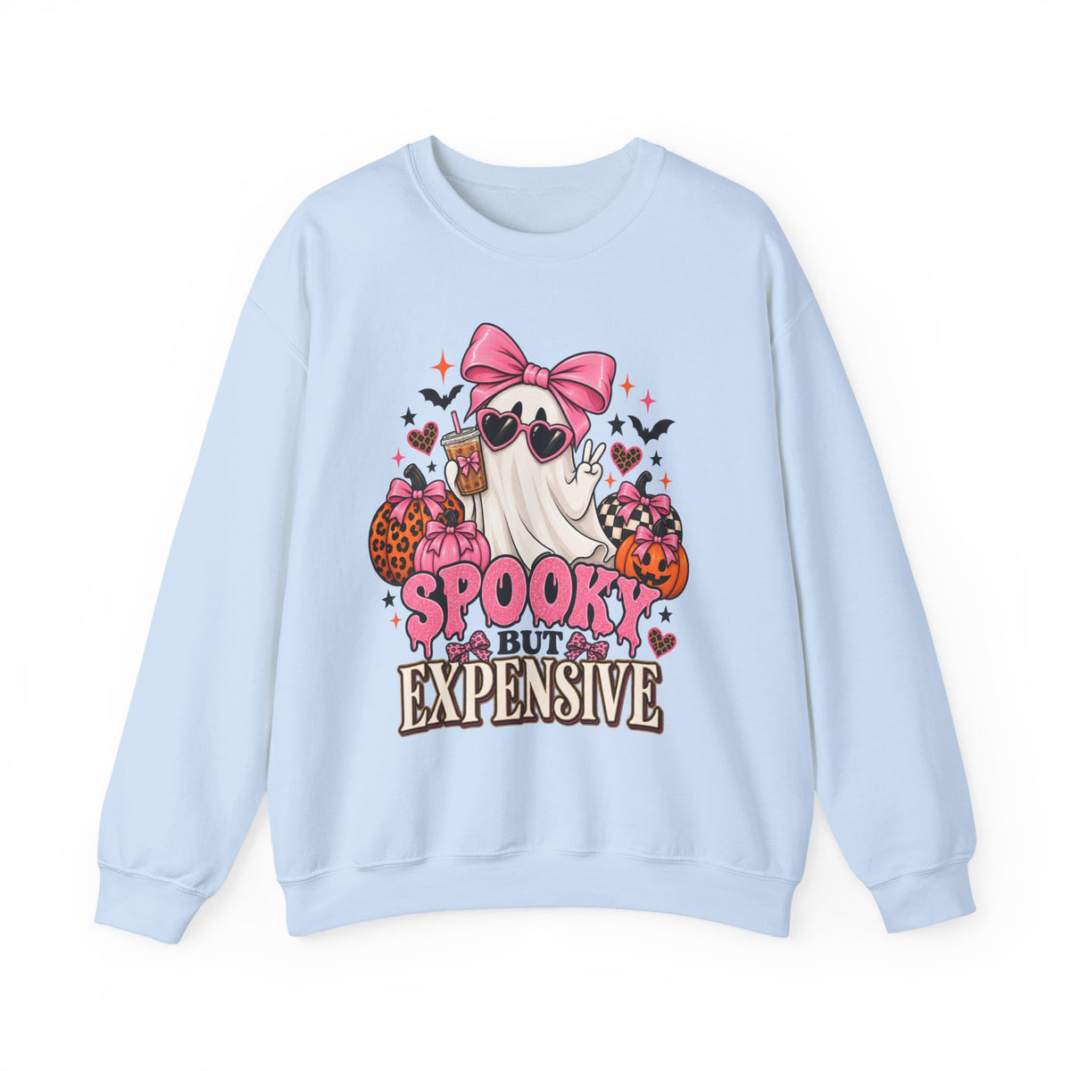 Spooky But Expensive Halloween Sweatshirt | Cute Ghost & Bow Crewneck | Girly Spooky Season Sweatshirt | Halloween Gift
