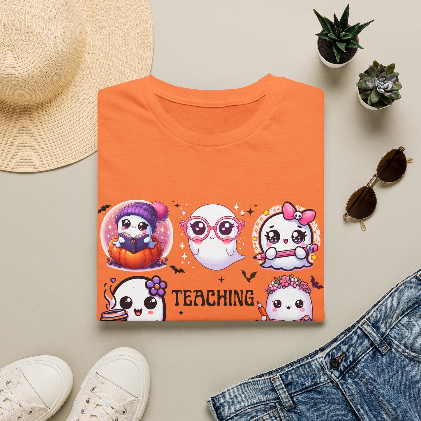 Cute Halloween Ghosts Teaching T-Shirt | Teacher Boo Classroom